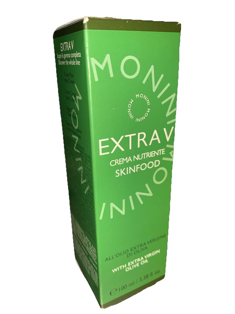 Monini Extra V Skinfood Nourishing Cream Organic Extra Virgin Olive Oil 3.38 Oz