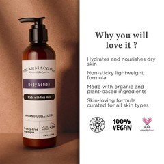 Kimirica Pharmacopia Argan Oil & Aloe Vera Organic Body Lotion, Paraben Free D50
