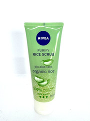 NIVEA rice scrub ORGANIC RICE Aloe Vera 75ml/2.54 fl oz FREE SHIPPING