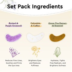 Under Eye Patches Set With Green Tea Seaweed Calendula Comfrey Retinol 30 Pairs