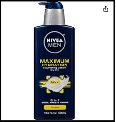 MEN Maximum Hydration Body Lotion, 3-In-1 Nourishing Lotion for Men, 16.9 Fl Oz