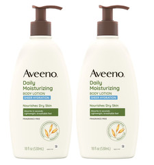 Aveeno Daily Moisturizing Body Lotion 18 fl oz – Oat Formula for Dry Skin – 2‑Pk