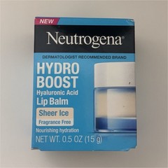 Neutrogena Hydro Boost Hyaluronic Acid Lip Balm Sheer Ice Fragrance Free 0.5 oz