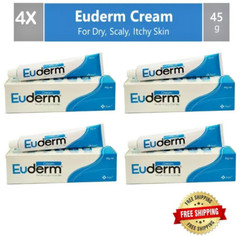 SAVE!4X EUDERM CREAM 45g Relieves Dry Scaly Itchy Cracked Heel & Irritated Skin
