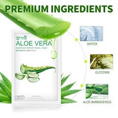 Aloe Vera Face Mask,Hydrating Masks 10 Count (Pack of 1), aloe vera
