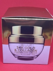 CB CLAIR BEAUTY 24K Gold & Collagen Firming Day Cream Lifts & Moisturizes 50ml
