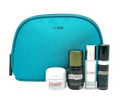 La Mer Moisturizing Cream Serum Treatment Lotion Emulsion Bag 5-Pc Travel Set