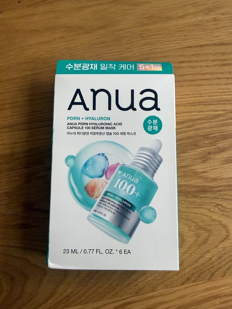 Anua Sheet Mask PDRN + Hyaluron – 23ml x6 Hydrating Korean Beauty