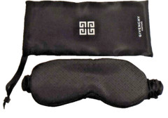 Givenchy Black Satin Sleep Mask with Carry Bag Free Shipping