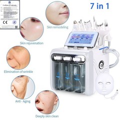 7-in-1 Hydro Water Facial Cleaner Aqua Peel Dermabrasion Machine&7 Color Mask US