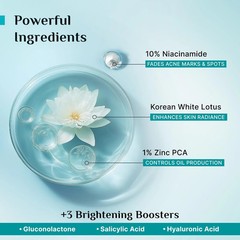 Pilgrim 10% Niacinamide Face Serum 30ml Rice Water Dark Spots Pores Oil