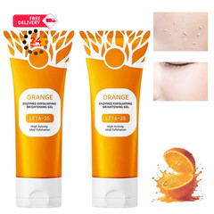 2pcs Orange Exfoliating Gel Scrub For Face & 1 Ounce (Pack of 2)