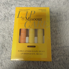 Misoour Lip Care 3 pack Set Bubble Lip Mask (1) & Lip Serum (2) .14 FL OZ Vit C