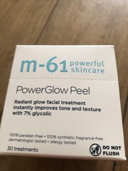 M-61 Power Glow Peel 1 Minute 1 Step Exfoliating Facial Peel 30 Treatments New