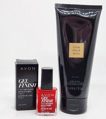 NEW VTG Lot of 2 Avon Little Black Dress Body Lotion 6.7 7-in-1 Nail Enamel NOS
