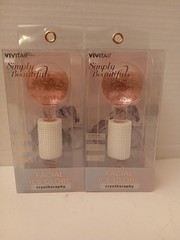 TWO VIVATAR SIMPLY BEAUTIFUL PINK FACIAL ICE GLOBES FOR FACE THERAPY