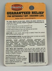 O&rsquo;Keeffe&rsquo;s COOLING RELIEF UNFLAVORED CRACKED LIP REPAIR BALM 1 Pack Of 0.15 Oz.