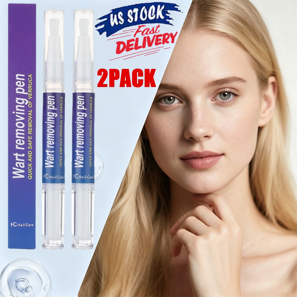 2x Removal Pen Eliminate Wart Liquid Hand Foot Wart Remove Flat Warts Acuminatum