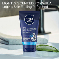 NIVEA MEN Maximum Hydration Face Wash, Face Wash with Provitamin B5 and Aloe Ver