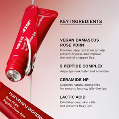 Wonder Rose PDRN Peptide Glowy Balm, Instant Moisture, Repairs Dry Cracked Lips,