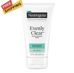 Neutrogena Evenly Clear Acne Cleansing Face 4.2 Ounce (Pack of 1), Off White