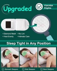 16 Packs Steam Eye Masks for Dry 1 Count (Pack of 16), Green Unscented-16