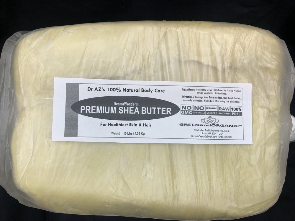 10 Lbs Raw Organic SHEA BUTTER Unrefined Pure White Ivory GHANA Premium Grade A