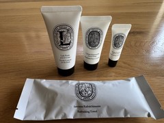 4 Pc Set Diptyque Fresh Body Lotion + Face Cream + Lip Balm + Refreshing Towel
