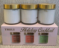 TRULY Holiday Cocktail Body Cream Collection 3pc Set 4 fl. oz 120 ml each (NIB)