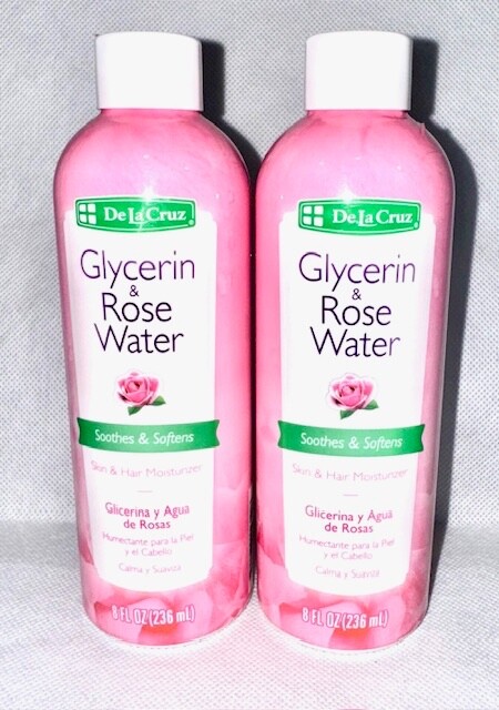De La Cruz Glycerin & Rose Water Each Skin & Hair Moisturizer 8 oz