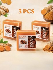 3PCS Tumeric Soap Skin WhiteningDark Spots lightening AcneBrightening Turmeric