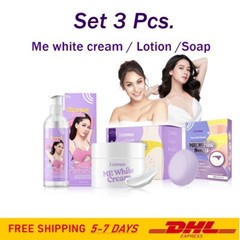 Set 3X I Crown Me White Cream Ginseng Gluta Hya Booster UV Lotion Soap Free DHL