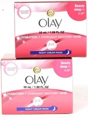 2ct Olay 1.69 Oz Exclusive Edition 2 In 1 Hydration Plus Overnight Recovery Mask