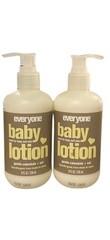2 x EO Everyone Baby Lotion GENTLE CALENDULA & OAT Hypoallergenic 8 oz Ea w/Pump
