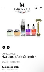 LÁTOUA MILLE Hyaluronic Acid Collection 6-Piece Skincare Gift Set w/ Jade Roller