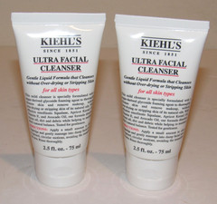 2 Kiehl&rsquo;s Ultra Facial Cleanser 2.5 Oz Each 5 Oz TOTAL Travel Size SEALED Set
