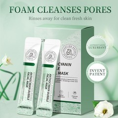 HUNMUI Anthocyanin Bubble Mask 5gx12 Pcs