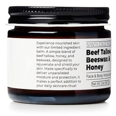 Santa Cruz Paleo, Beef Tallow, Beeswax & Honey 1 Ounce (Pack of 1), White