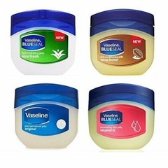4 Pack Vaseline 1.75oz Blue Seal (Cocoa Butter, Vitamin E, Aloe fresh, Original)