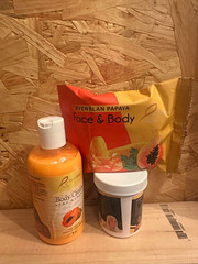 Byenblan Organic Papaya Face & Body Skin Care Set w/ Body Cream 8 oz