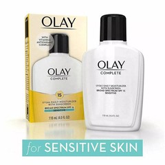 Olay Complete Lotion Moisturizer SPF 15 for Sensitive Skin, 4.0 Oz