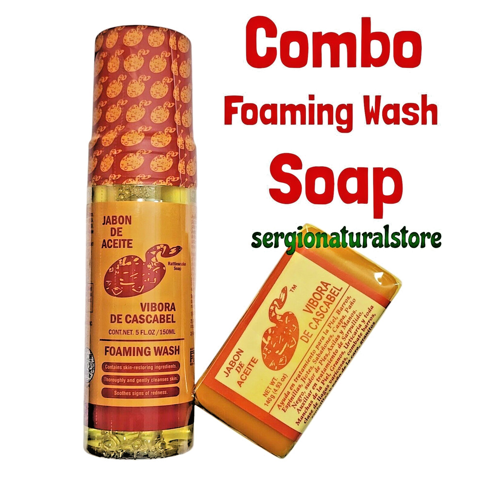 (Combo) Jabon De Aceite de Vibora de Cascabel FOAMING WASH 150ml Free Shipping