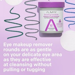 Waterproof Eye Makeup Remover Pads Longwear 80 Count Pack of 4
