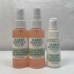 Lot of 3 Mario Badescu Facial Spray- 2x2oz Rose Water & 1x1oz Coconut Water NEW