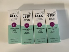 Bundle Lot Of 4 Derma Geek Detoxifying Facial Serum 2% Beta Hydroxy Acid 1.3 Oz