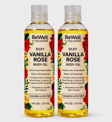 BeWell by NatureWell Vanilla Rose Nourishing &Silky Soft Body Oil, 2 Pack(6oz)