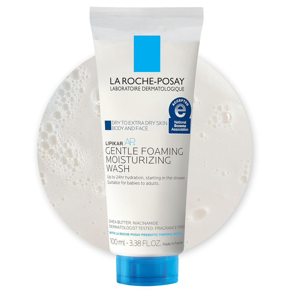 La Roche-Posay Lipikar AP+ Gentle Foaming Moisturizing Wash, Shea Butter + Niaci