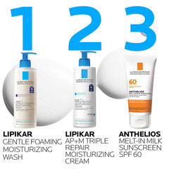 La Roche-Posay Lipikar AP+ Gentle Foaming Moisturizing Wash, Shea Butter + Niaci