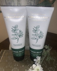 BBW Aromatherapy Eucalyptus & Spearmint Stress Relief Moisturizing Body Cream X2