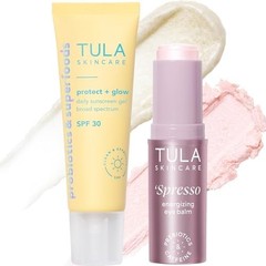 TULA Skin Care Pink Spresso Energizing Eye Balm + Protect + Glow Daily Sunscreen